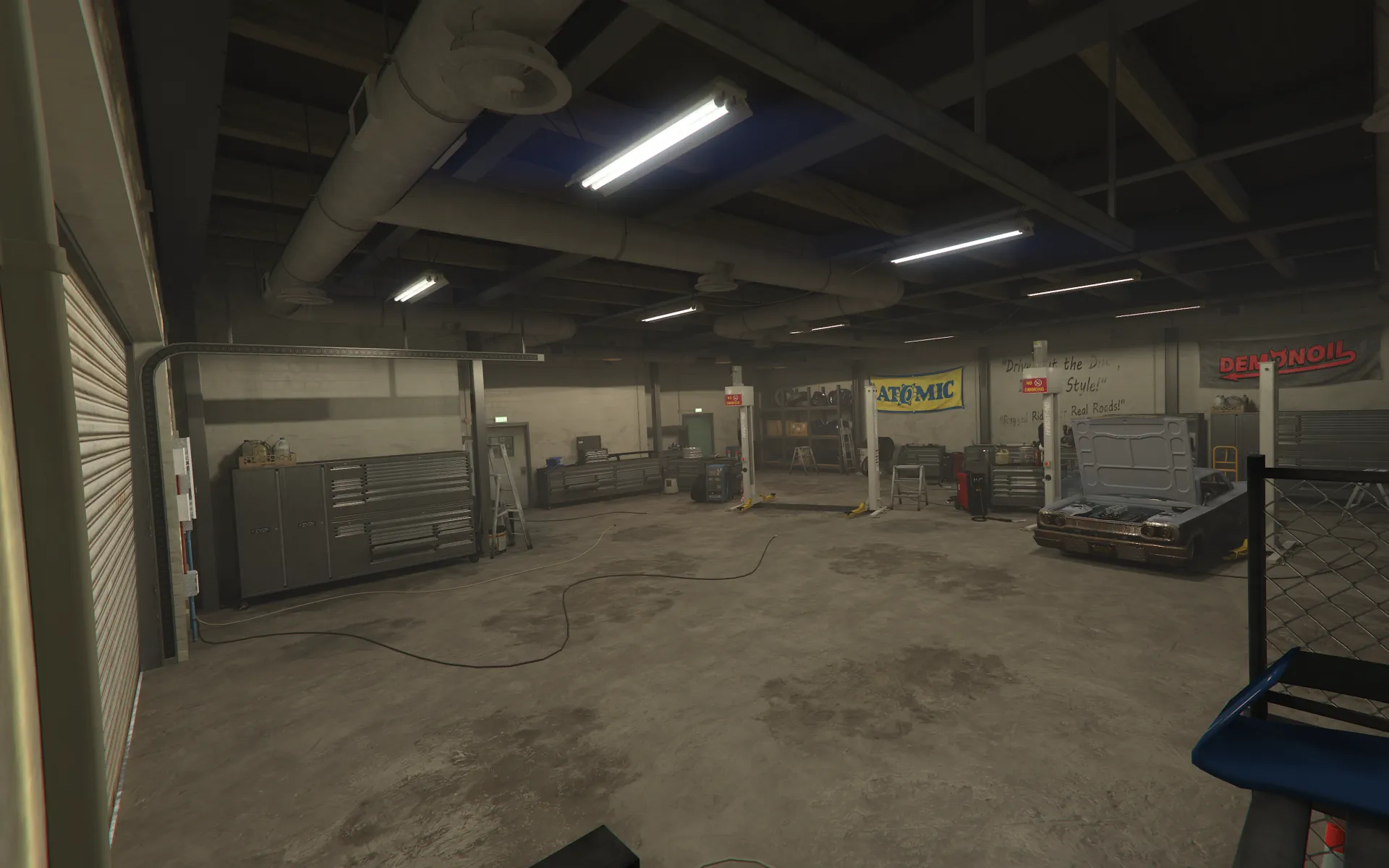 Up-n-Atom Grapeseed exterior night with neon sign GTA V FiveM Interior MLO