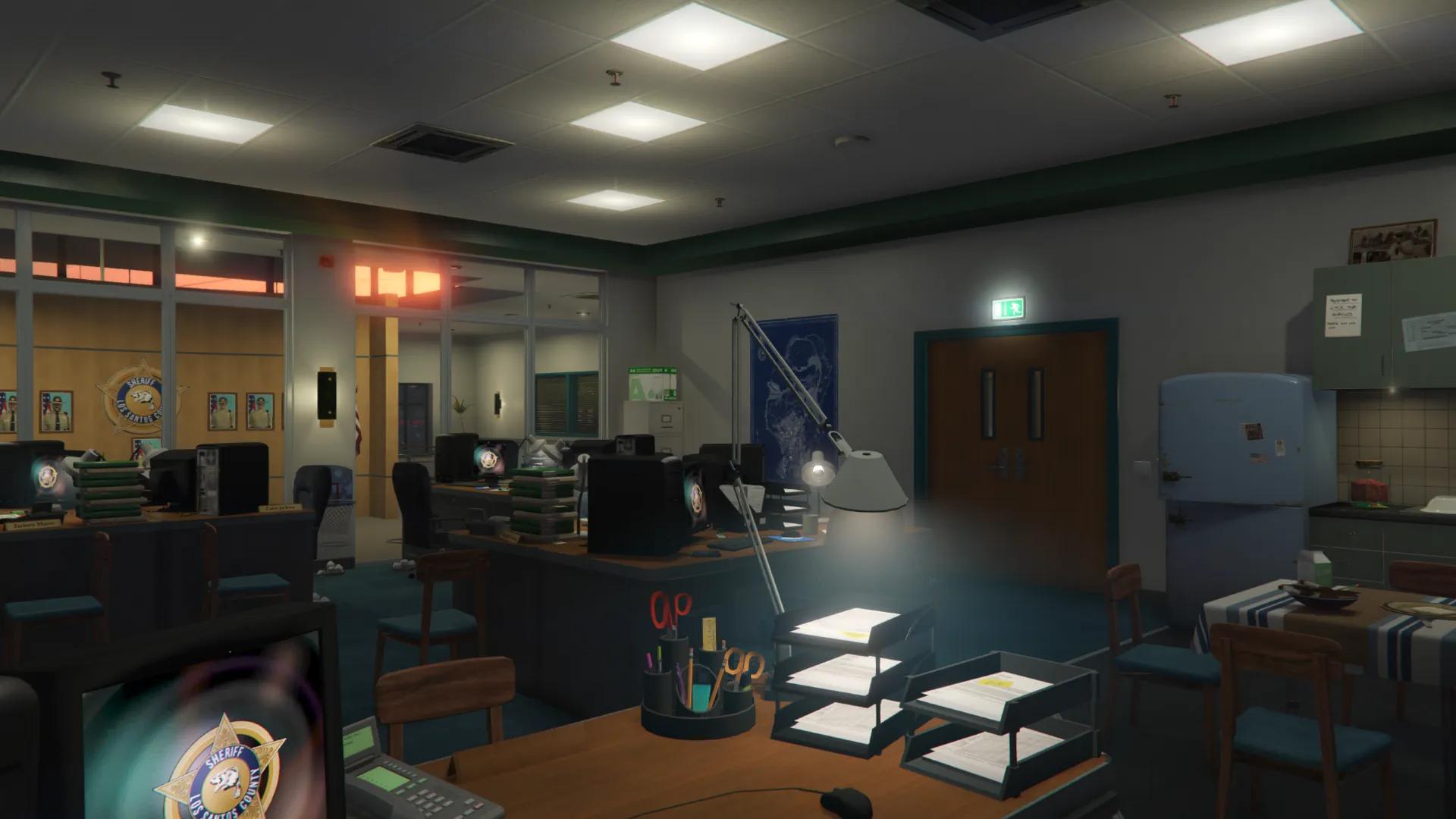 Sheriff Department open space view GTA V FiveM Interior MLO
